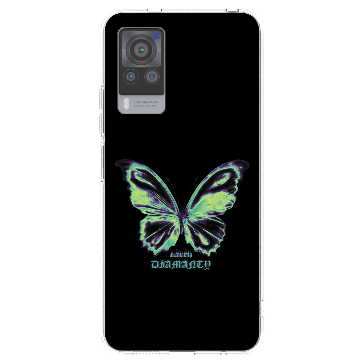 Picasee Vivo X60 Pro 5G Hülle - Transparentes Silikon - Diamanty Blue