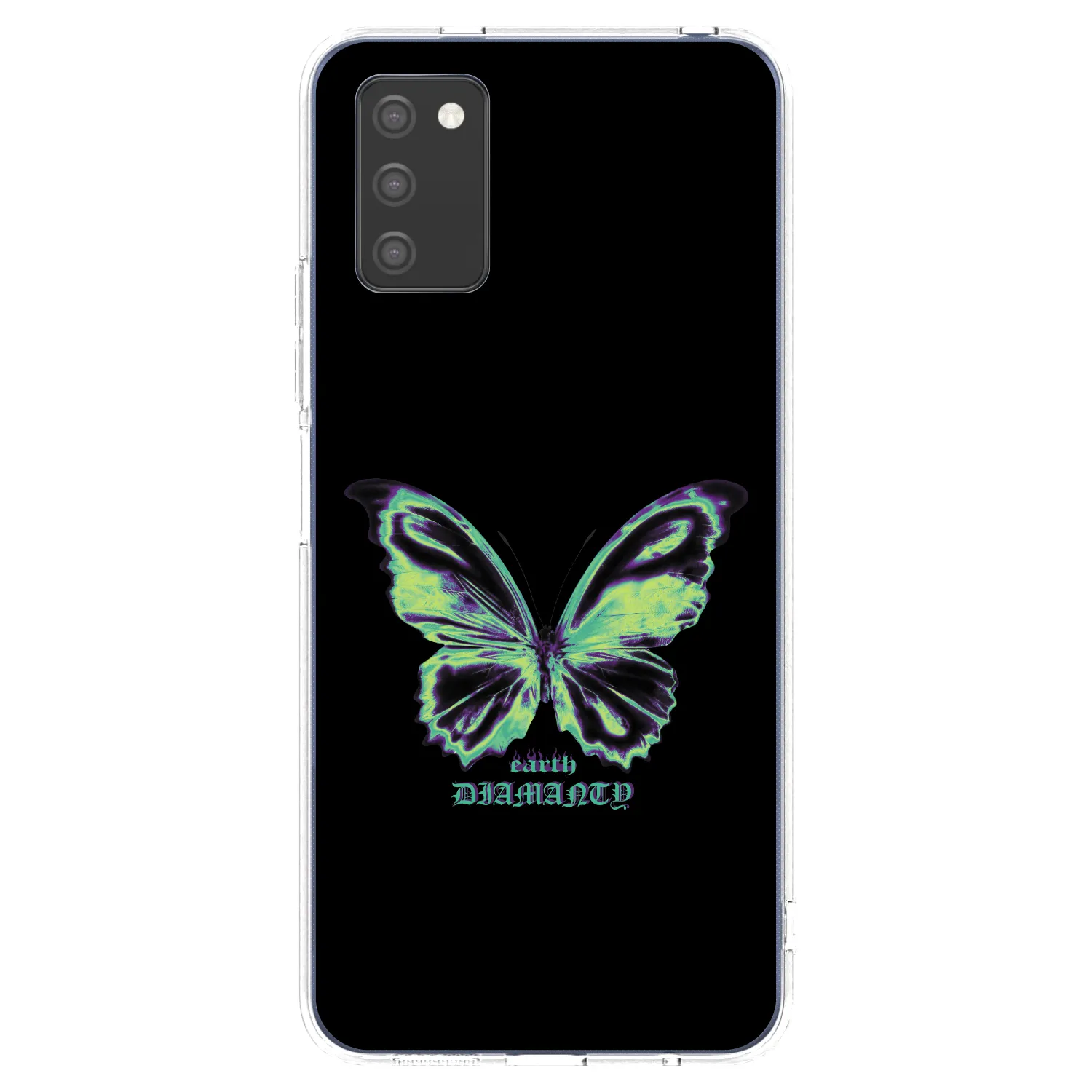 Picasee Samsung Galaxy A03s A037G Hülle - Transparentes Silikon - Diamanty Blue