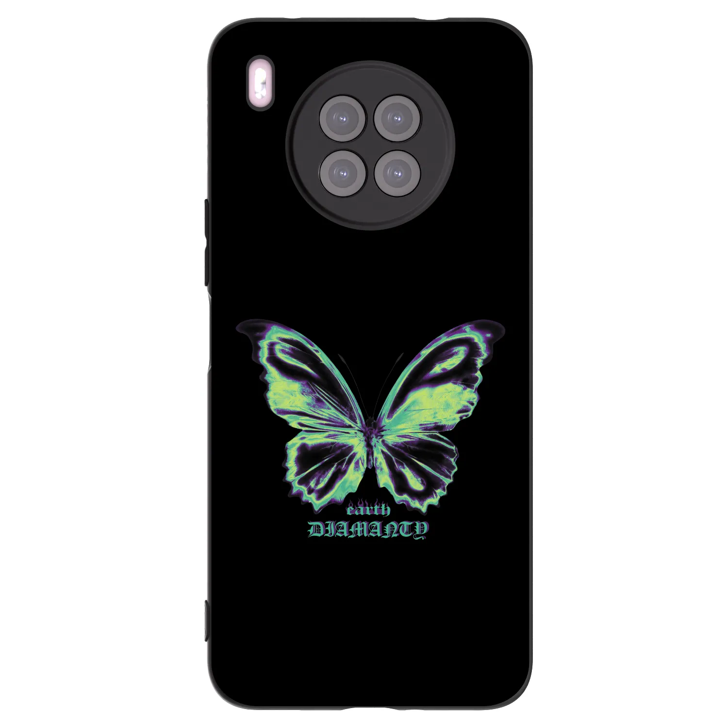 Picasee Huawei Nova 8i Hülle - Schwarzes Silikon - Diamanty Blue