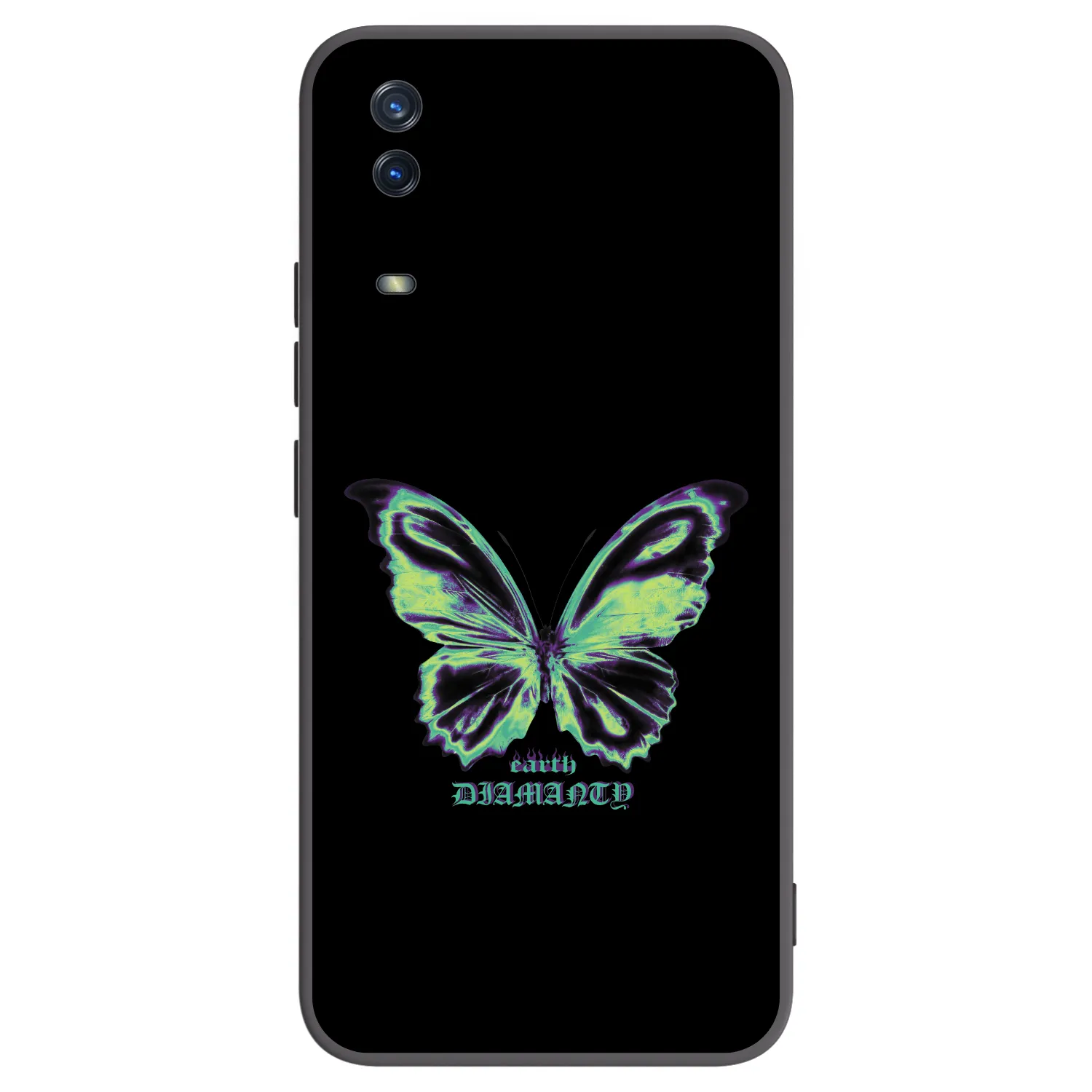 Picasee Vivo Y11s Hülle - Schwarzes Silikon - Diamanty Blue