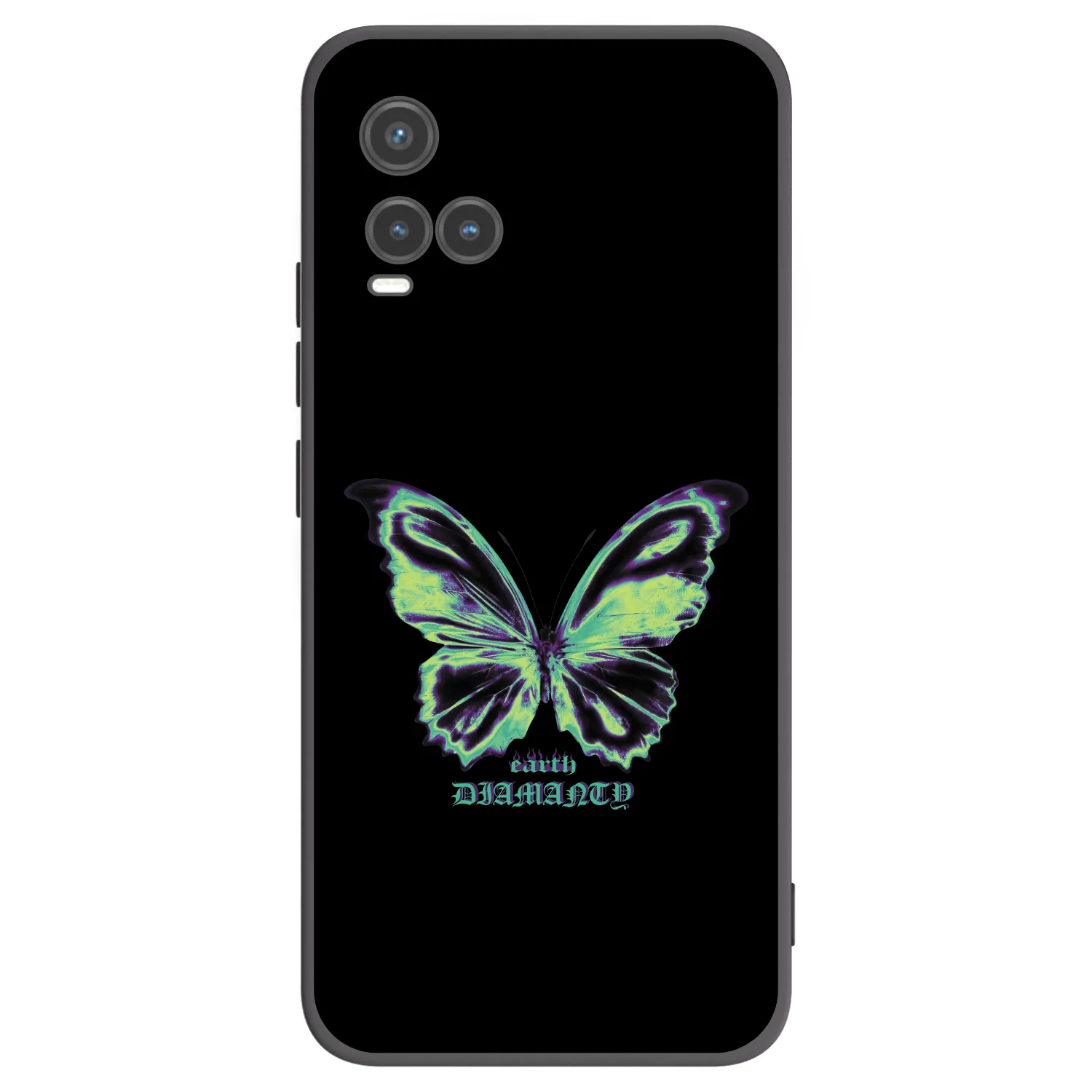 Picasee Vivo Y33s Hülle - Schwarzes Silikon - Diamanty Blue