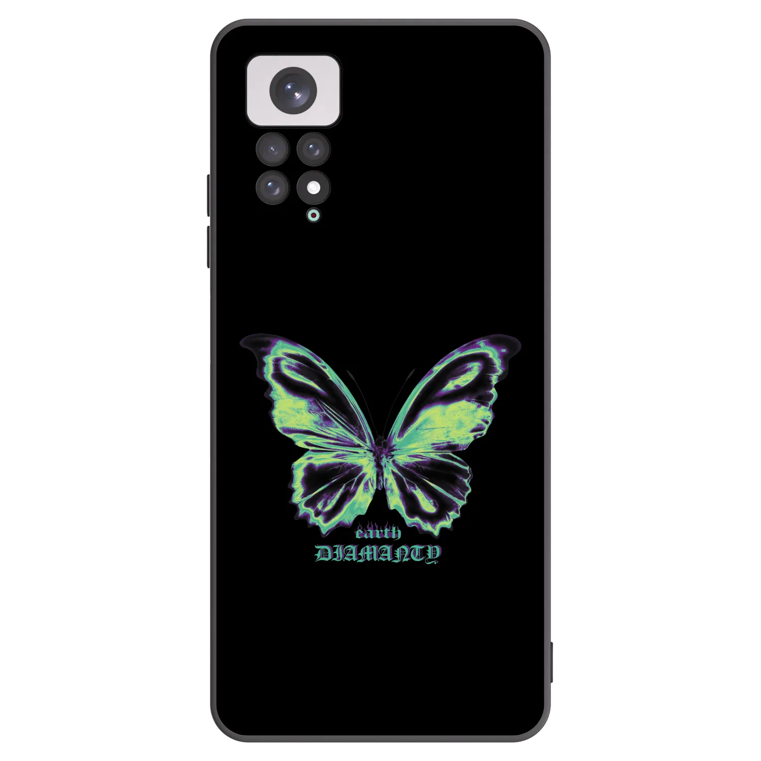 Picasee Xiaomi Redmi Note 11 Hülle - Schwarzes Silikon - Diamanty Blue