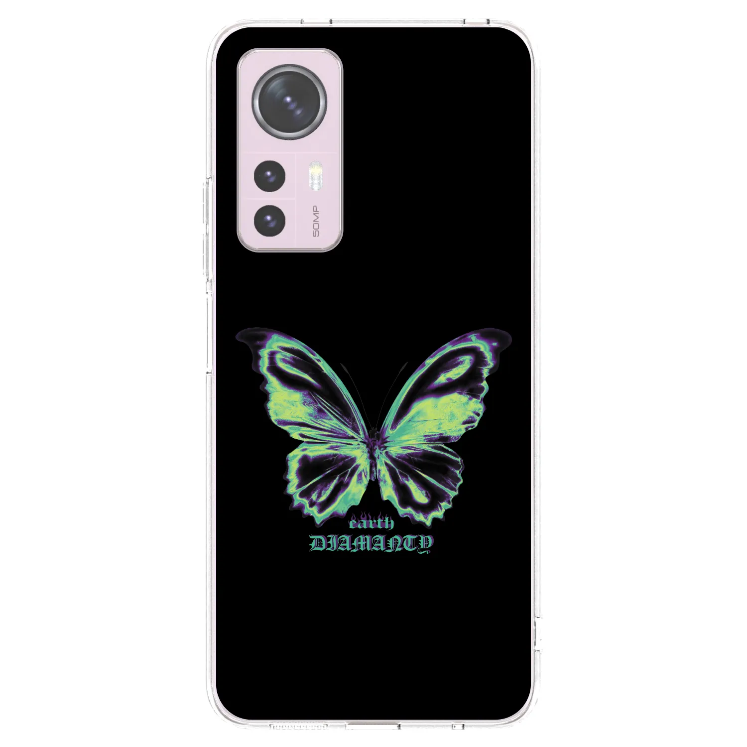 Picasee Xiaomi 12 Hülle - Transparentes Silikon - Diamanty Blue