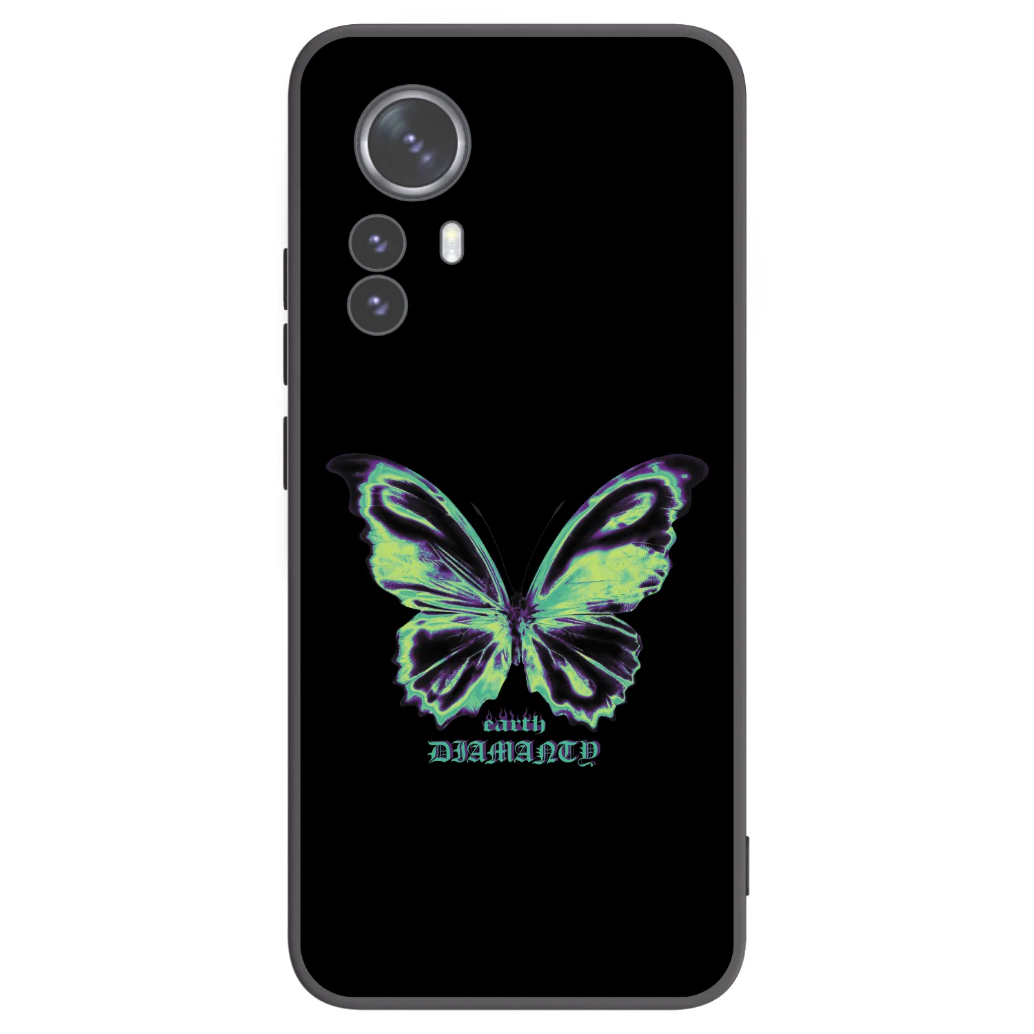 Picasee Xiaomi 12 Pro Hülle - Schwarzes Silikon - Diamanty Blue