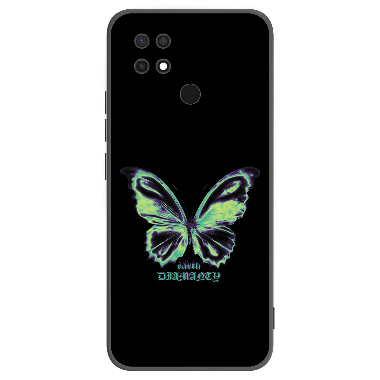 Picasee Xiaomi Redmi 10C Hülle - Schwarzes Silikon - Diamanty Blue