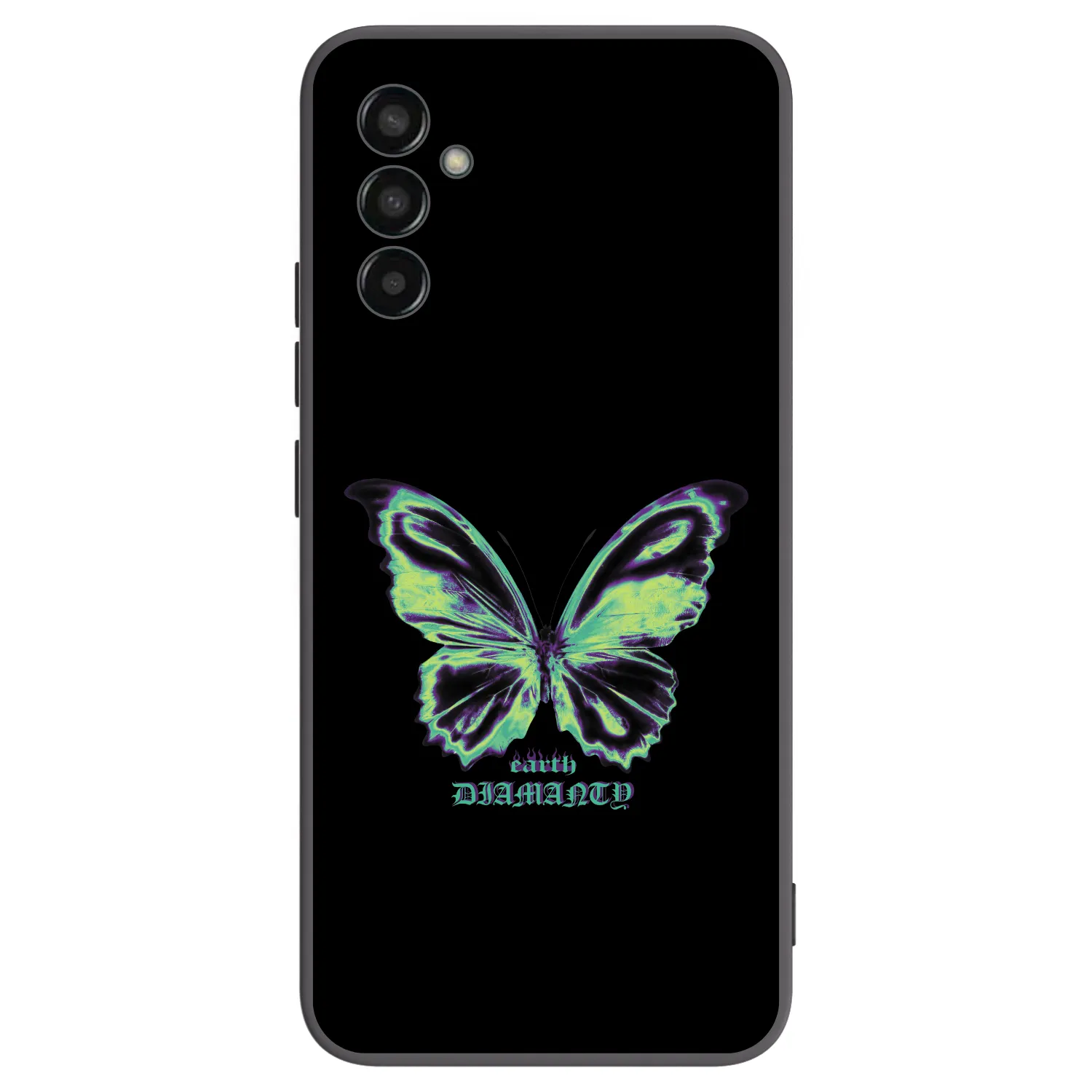 Picasee Samsung Galaxy M13 M135F Hülle - Schwarzes Silikon - Diamanty Blue