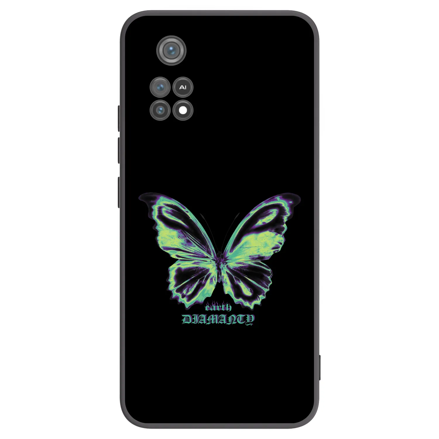 Picasee Xiaomi Poco M4 Pro Hülle - Schwarzes Silikon - Diamanty Blue