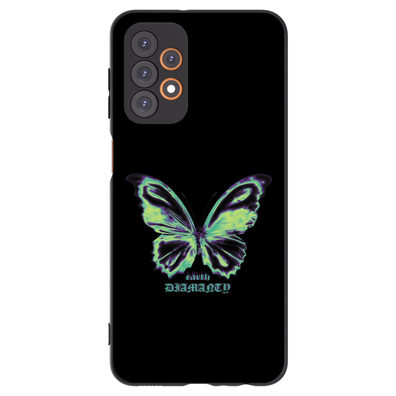 Picasee Samsung Galaxy A23 A235F 4G Hülle - Schwarzes Silikon - Diamanty Blue