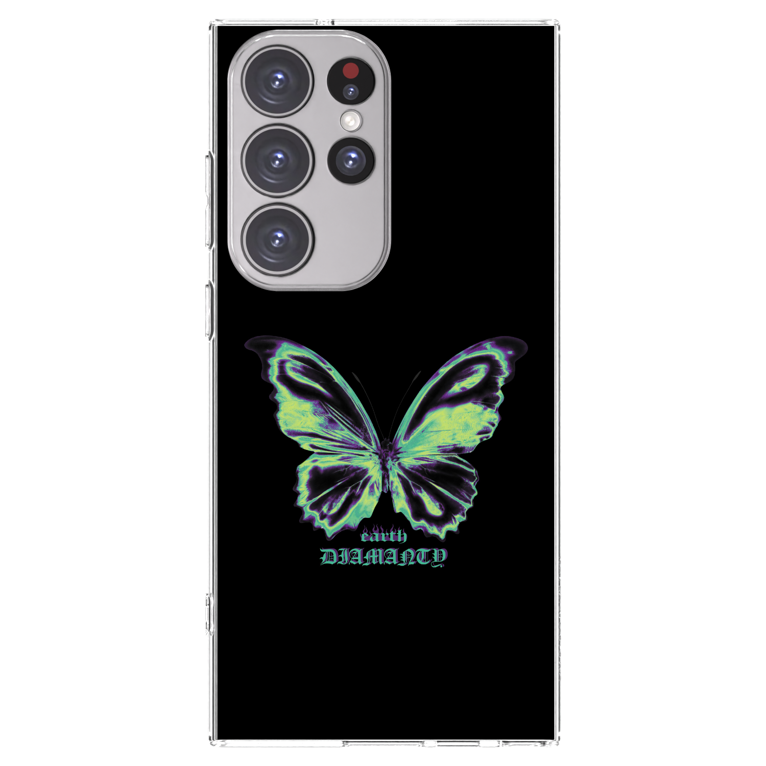 Picasee Samsung Galaxy S23 Ultra 5G Hülle - Transparentes Silikon - Diamanty Blue