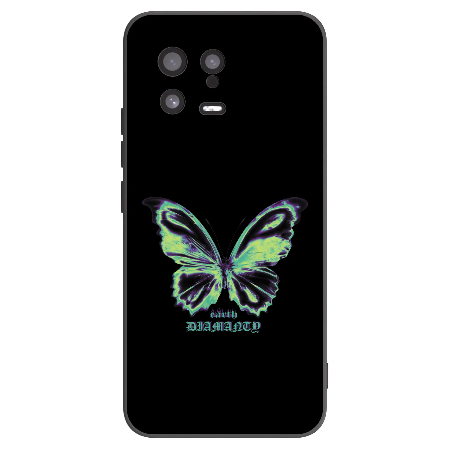 Picasee Xiaomi 13 Hülle - Schwarzes Silikon - Diamanty Blue
