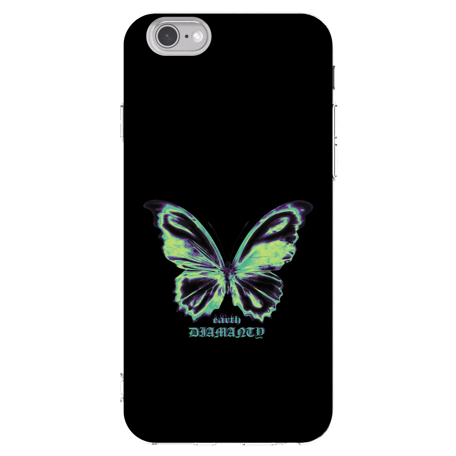 Picasee Apple iPhone 6/6S Hülle - Transparentes Silikon - Diamanty Blue