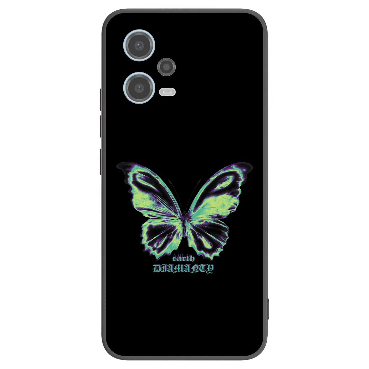 Picasee Xiaomi Redmi Note 12 5G Hülle - Schwarzes Silikon - Diamanty Blue