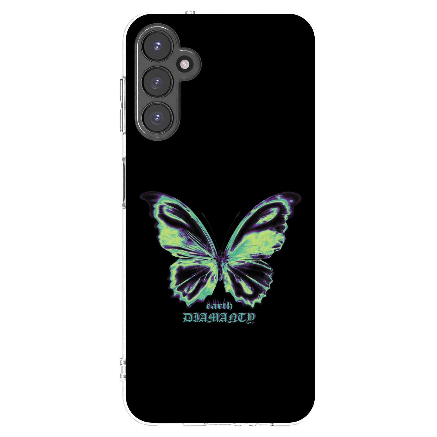 Picasee Samsung Galaxy A14 4G A145R Hülle - Transparentes Silikon - Diamanty Blue