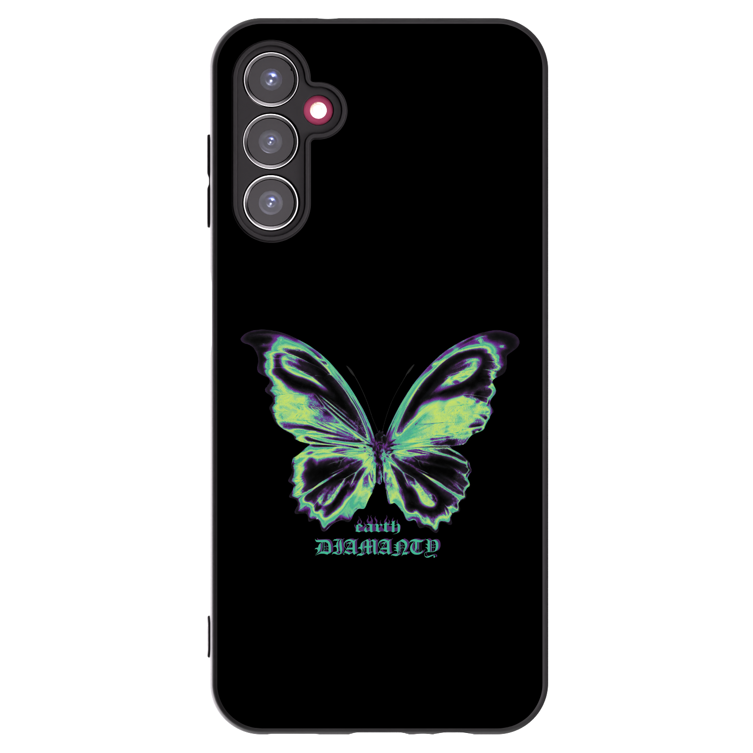 Picasee Samsung Galaxy A14 5G A146P Hülle - Schwarzes Silikon - Diamanty Blue