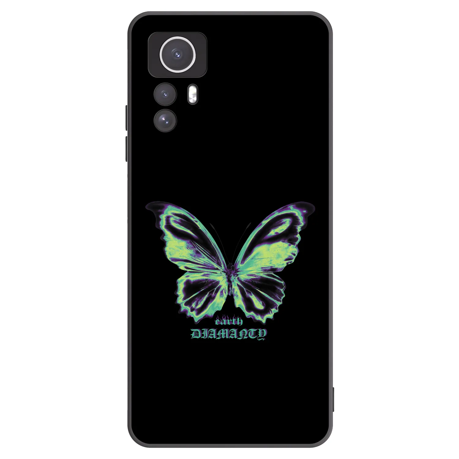 Picasee Xiaomi Redmi Note 12S Hülle - Schwarzes Silikon - Diamanty Blue