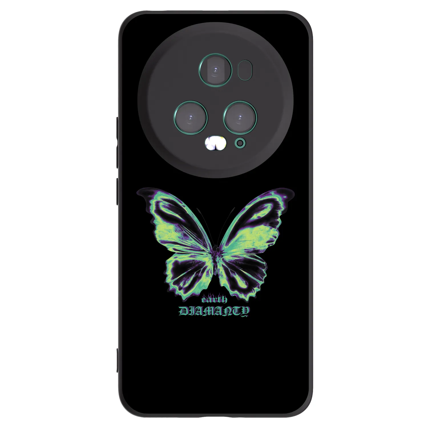 Picasee Honor Magic5 Pro Hülle - Schwarzes Silikon - Diamanty Blue