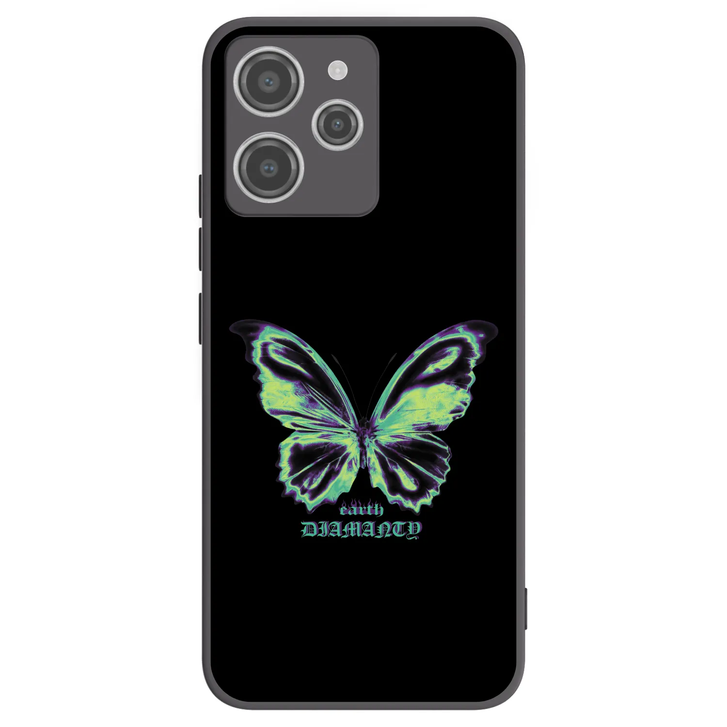 Picasee Xiaomi Redmi 12 4G Hülle - Schwarzes Silikon - Diamanty Blue