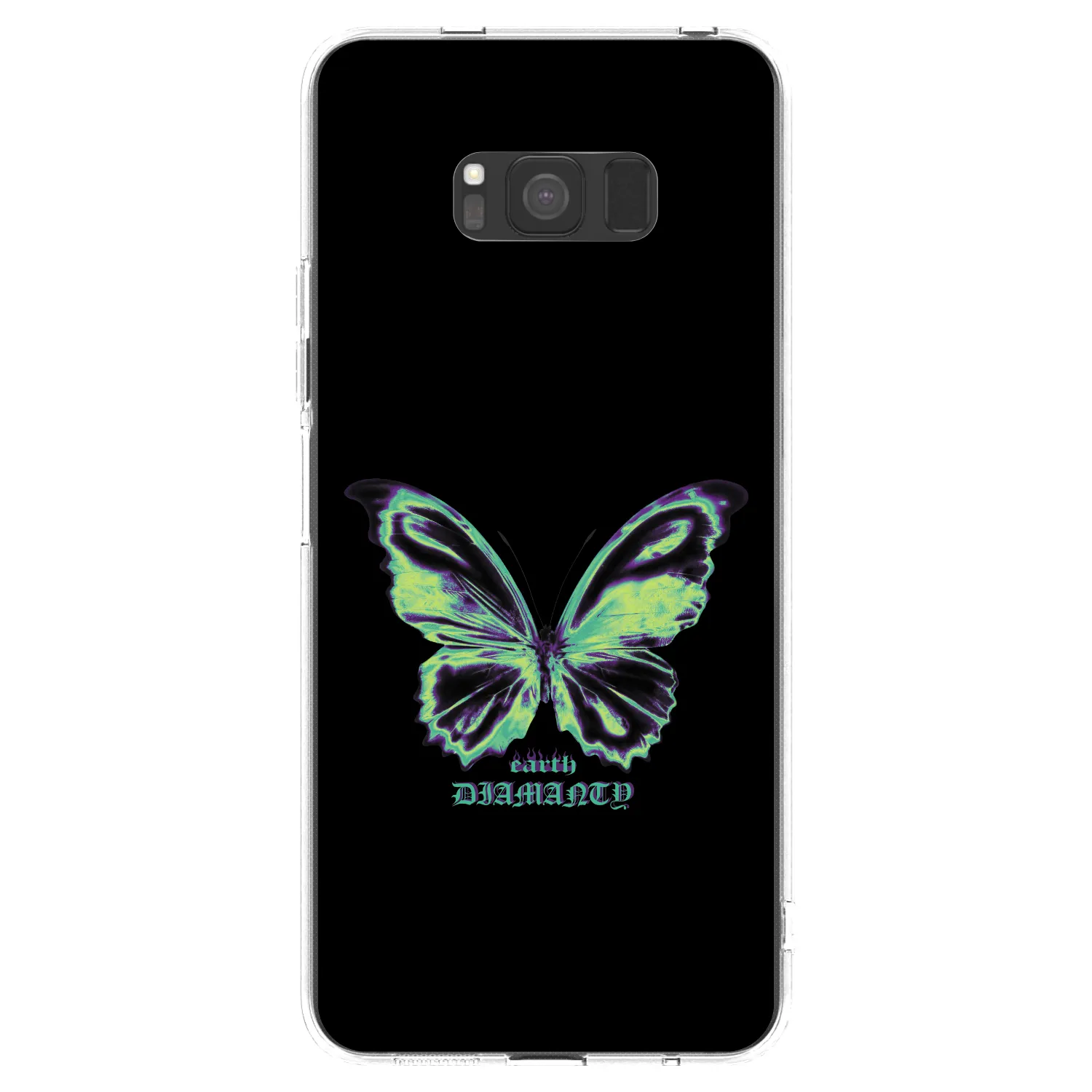 Picasee Samsung Galaxy S8 G950F Hülle - Transparentes Silikon - Diamanty Blue