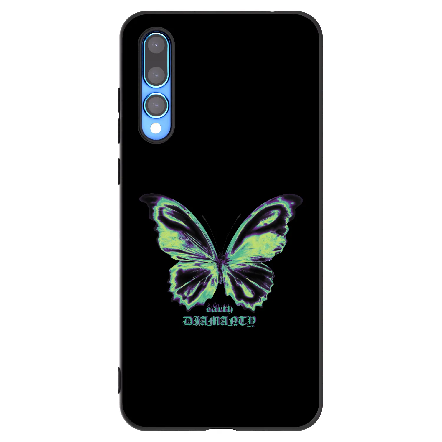 Picasee Huawei P20 Pro Hülle - Schwarzes Silikon - Diamanty Blue