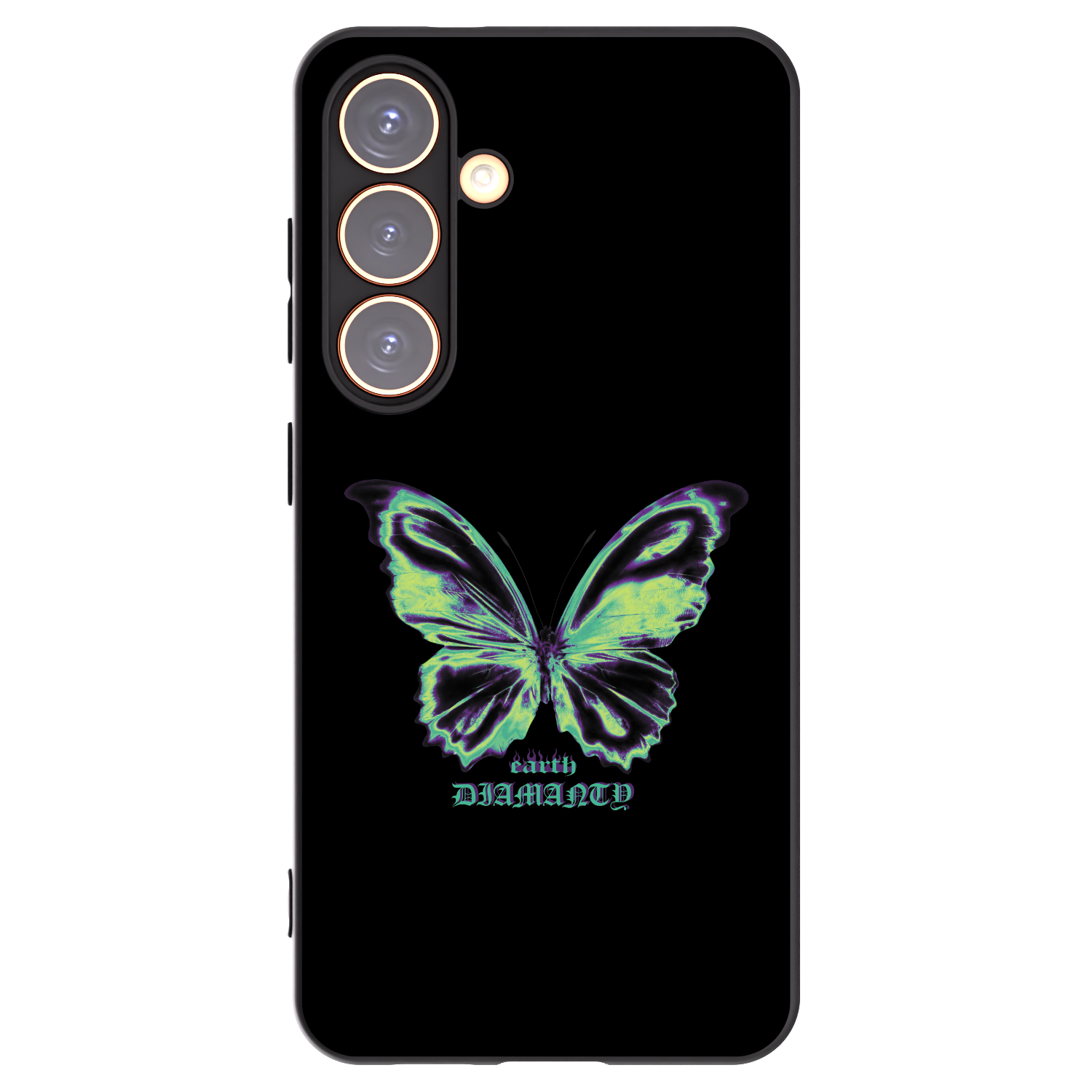 Picasee Samsung Galaxy S24 S921B 5G Hülle - Schwarzes Silikon - Diamanty Blue
