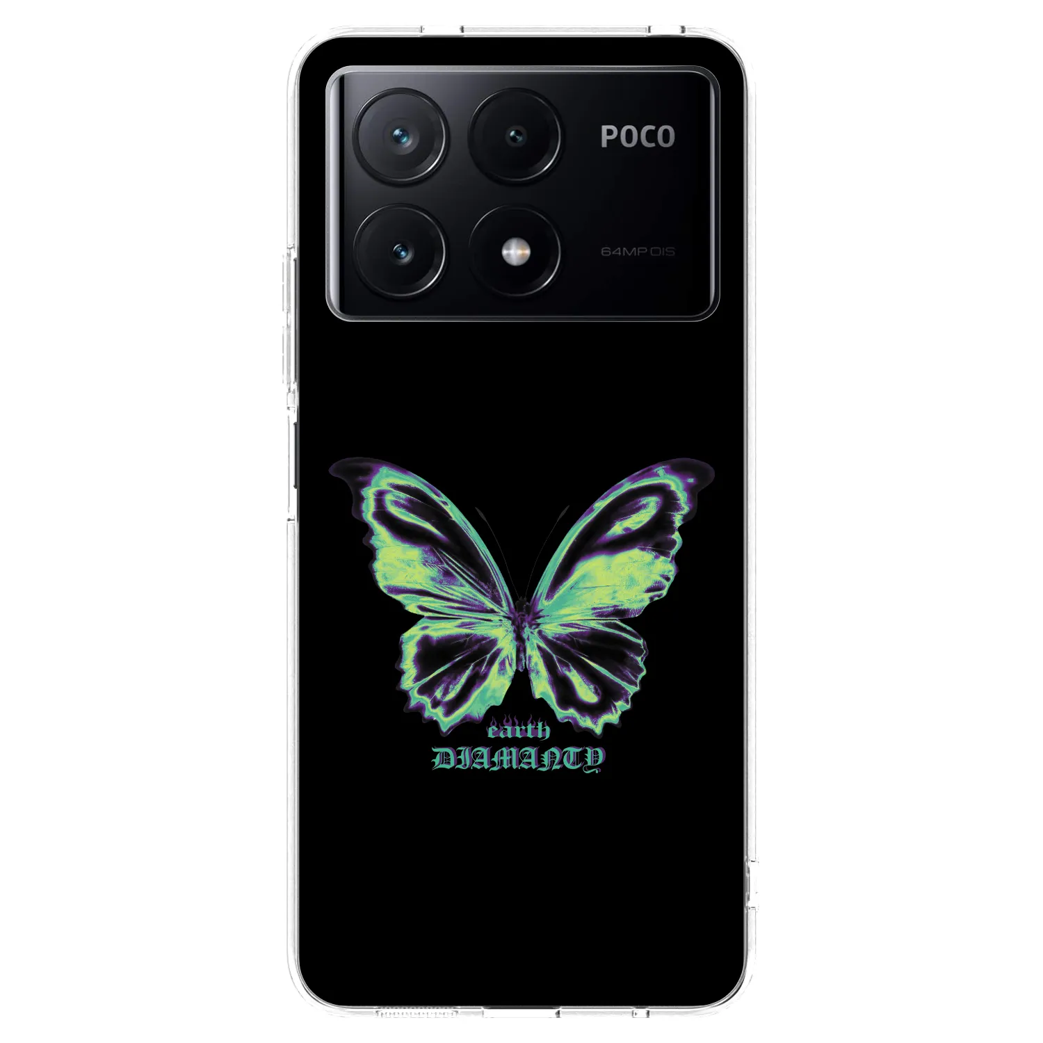 Picasee Xiaomi Poco X6 Pro Hülle - Transparentes Silikon - Diamanty Blue