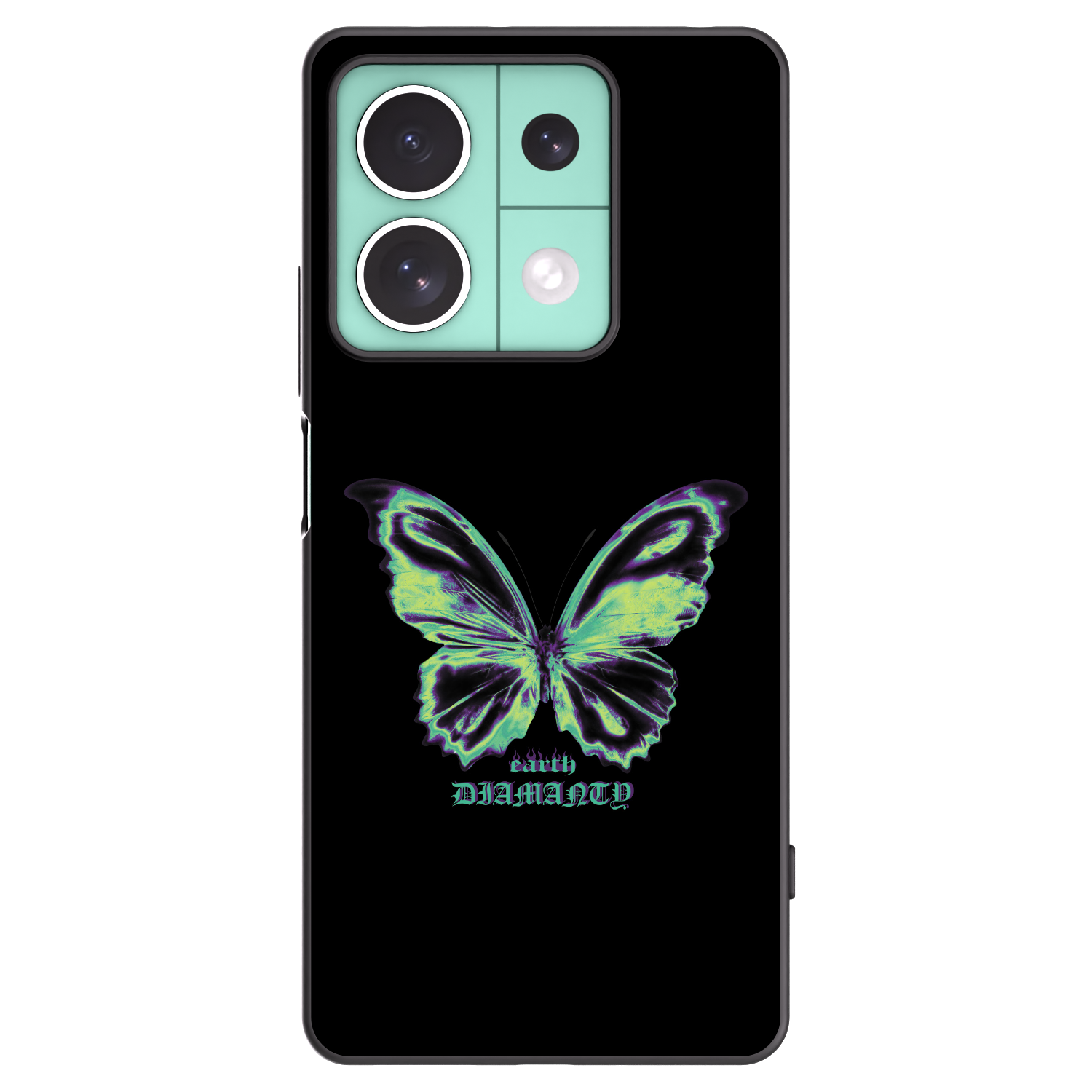 Picasee Xiaomi Redmi Note 13 5G Hülle - Schwarzes Silikon - Diamanty Blue