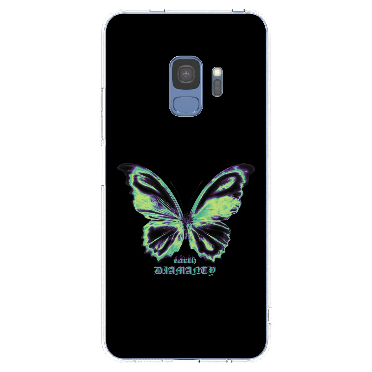 Picasee Samsung Galaxy S9 G960F Hülle - Transparentes Silikon - Diamanty Blue