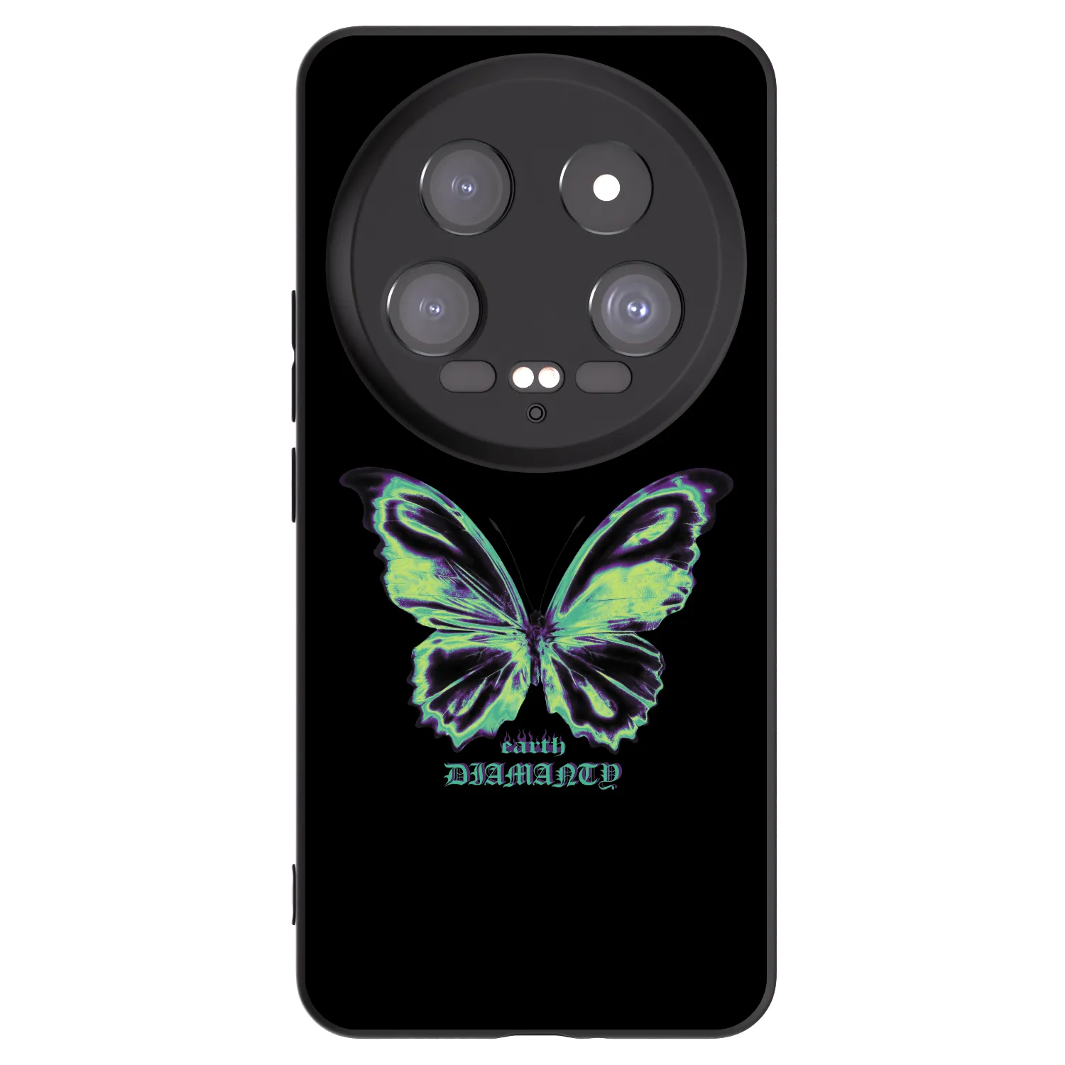 Picasee Xiaomi 14 Ultra Hülle - Schwarzes Silikon - Diamanty Blue