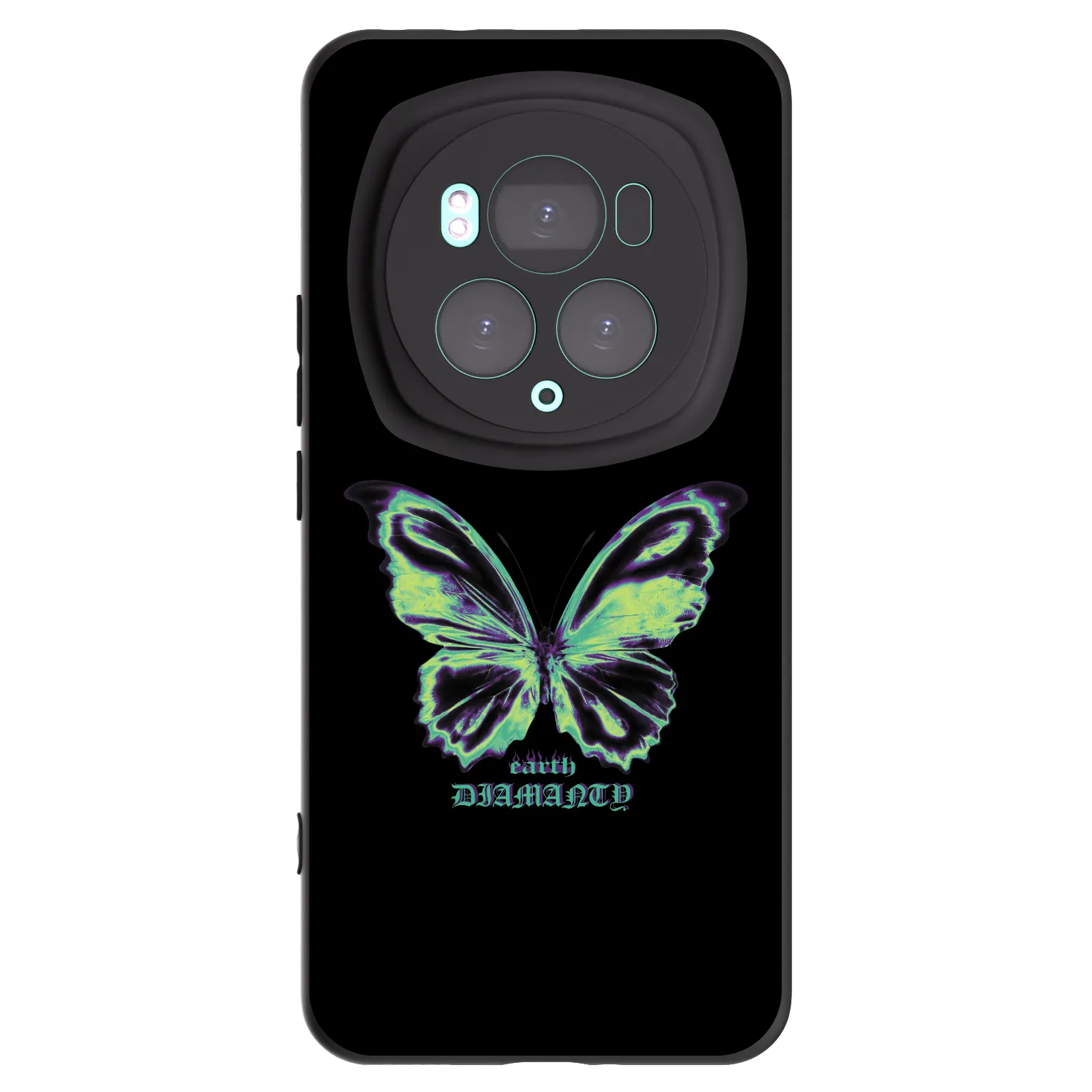 Picasee Honor Magic6 Pro Hülle - Schwarzes Silikon - Diamanty Blue