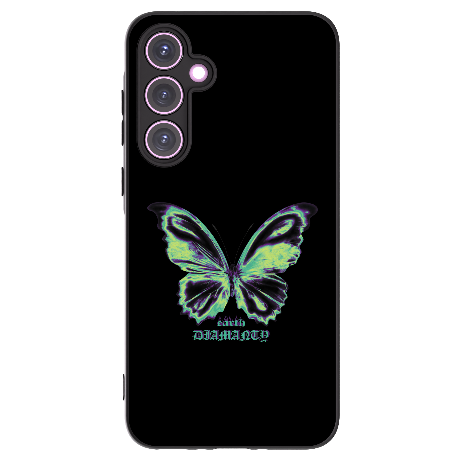 Picasee Samsung Galaxy A35 5G A356B Hülle - Schwarzes Silikon - Diamanty Blue