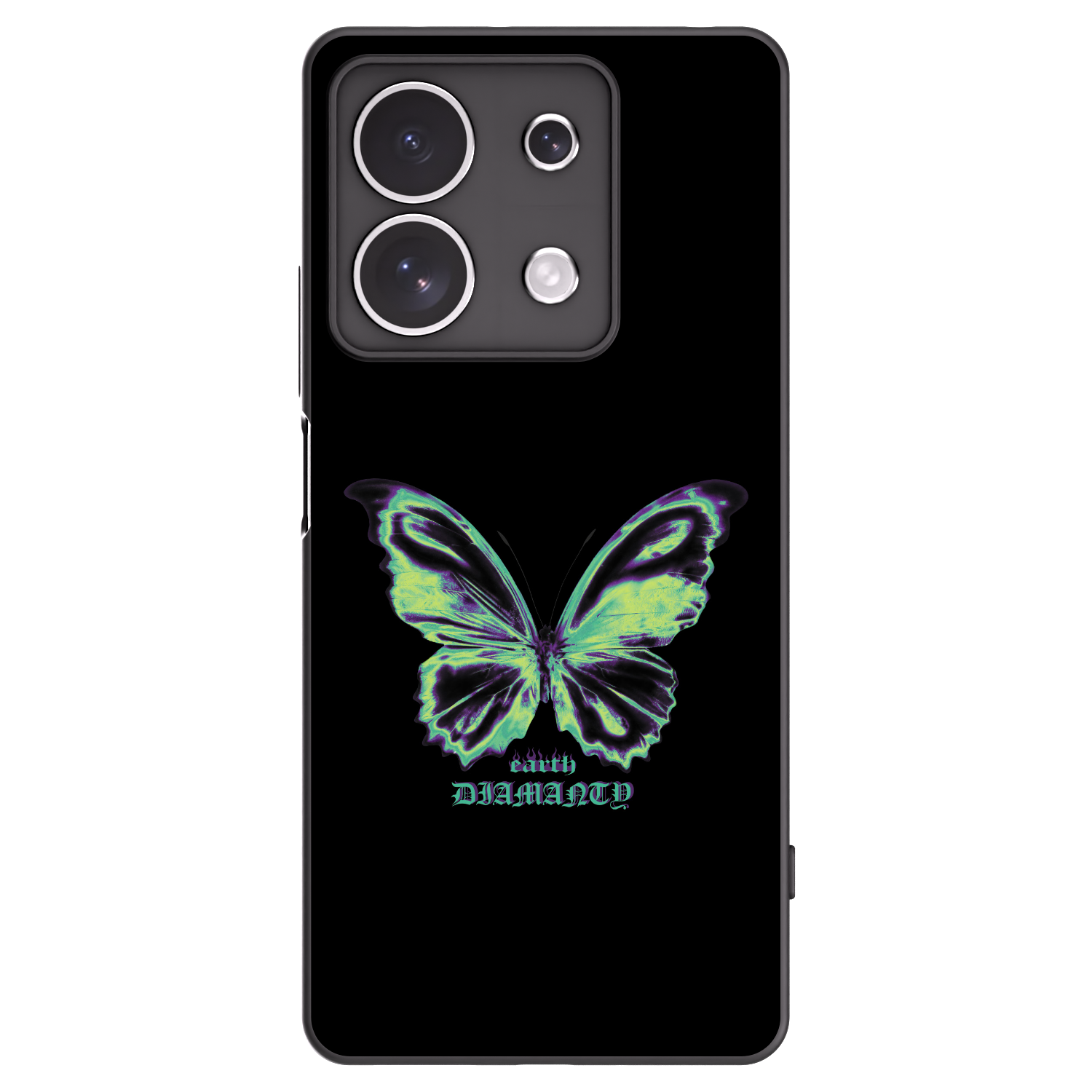 Picasee Xiaomi Redmi Note 13 4G Hülle - Schwarzes Silikon - Diamanty Blue