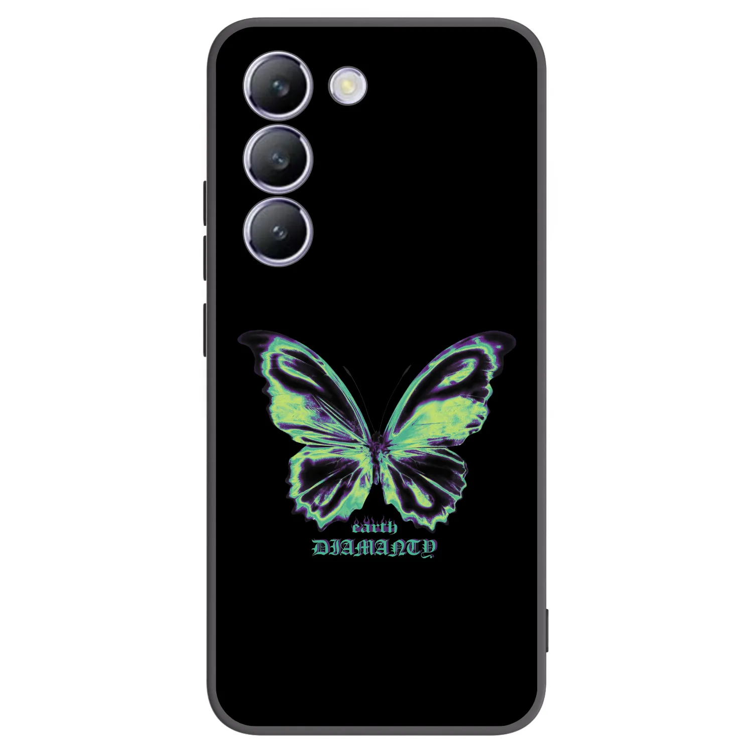 Picasee Vivo V40 SE 5G Hülle - Schwarzes Silikon - Diamanty Blue