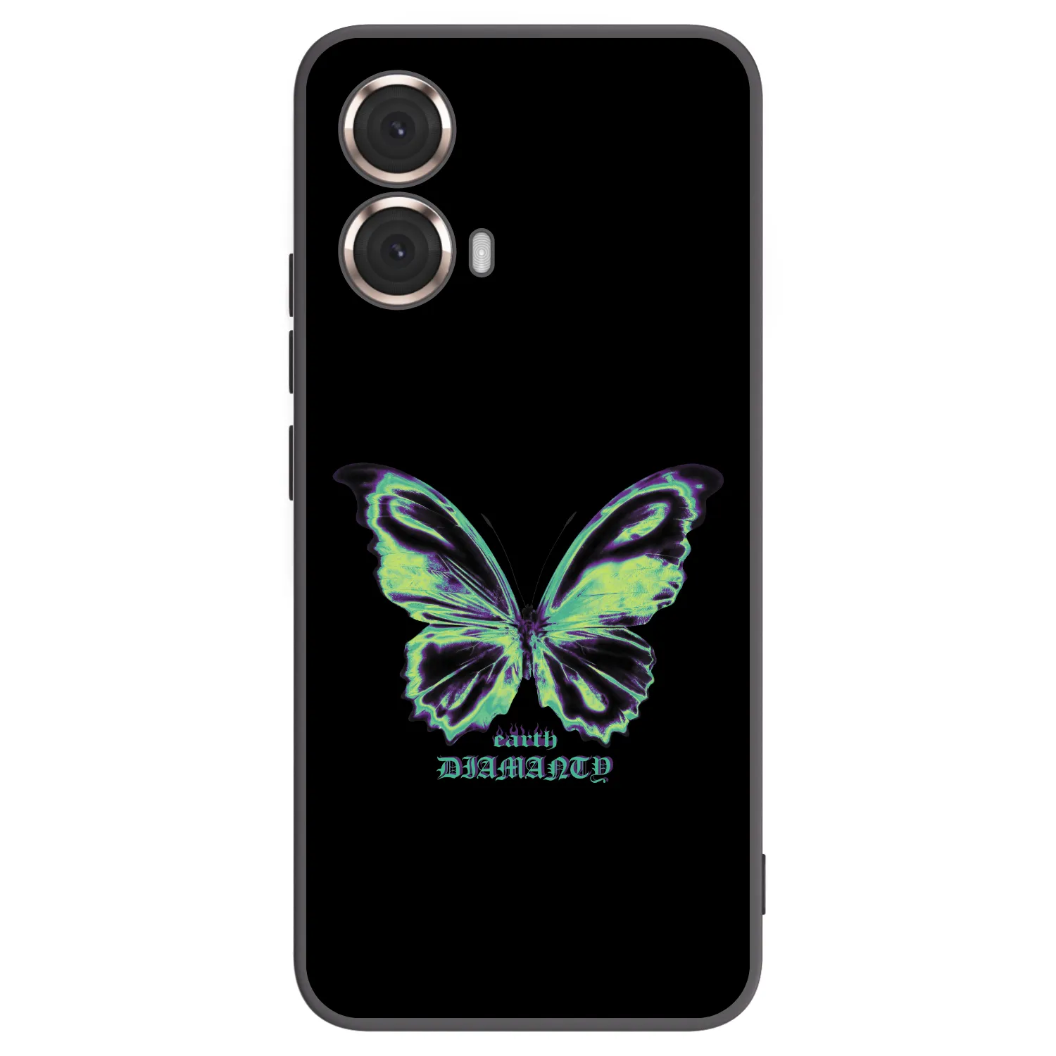 Picasee Motorola Moto G85 Hülle - Schwarzes Silikon - Diamanty Blue