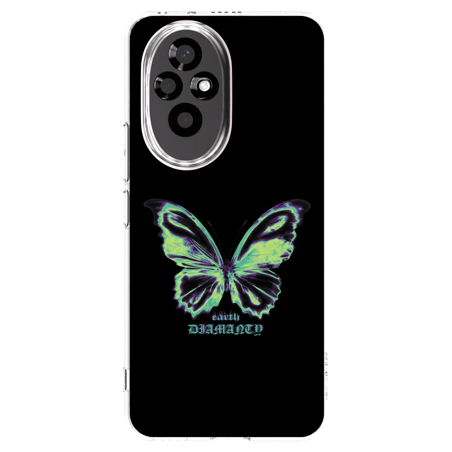 Picasee Honor 200 Pro 5G Hülle - Transparentes Silikon - Diamanty Blue