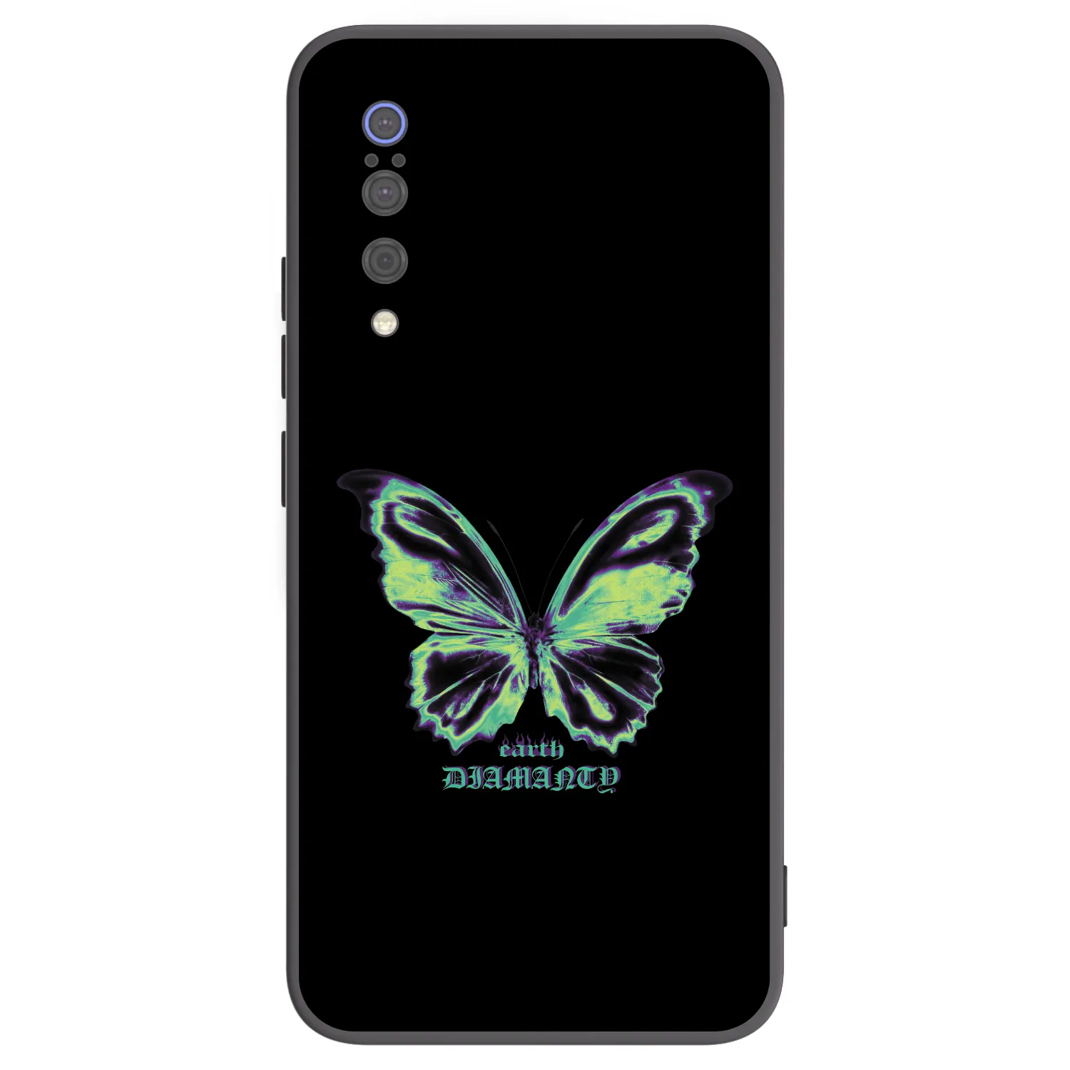 Picasee Xiaomi Mi 9 Hülle - Schwarzes Silikon - Diamanty Blue