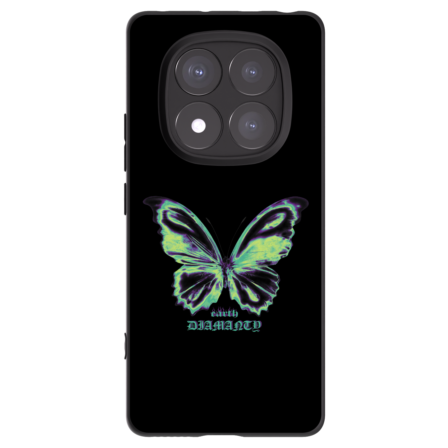 Picasee Xiaomi Redmi Note 14 Pro 5G Hülle - Schwarzes Silikon - Diamanty Blue