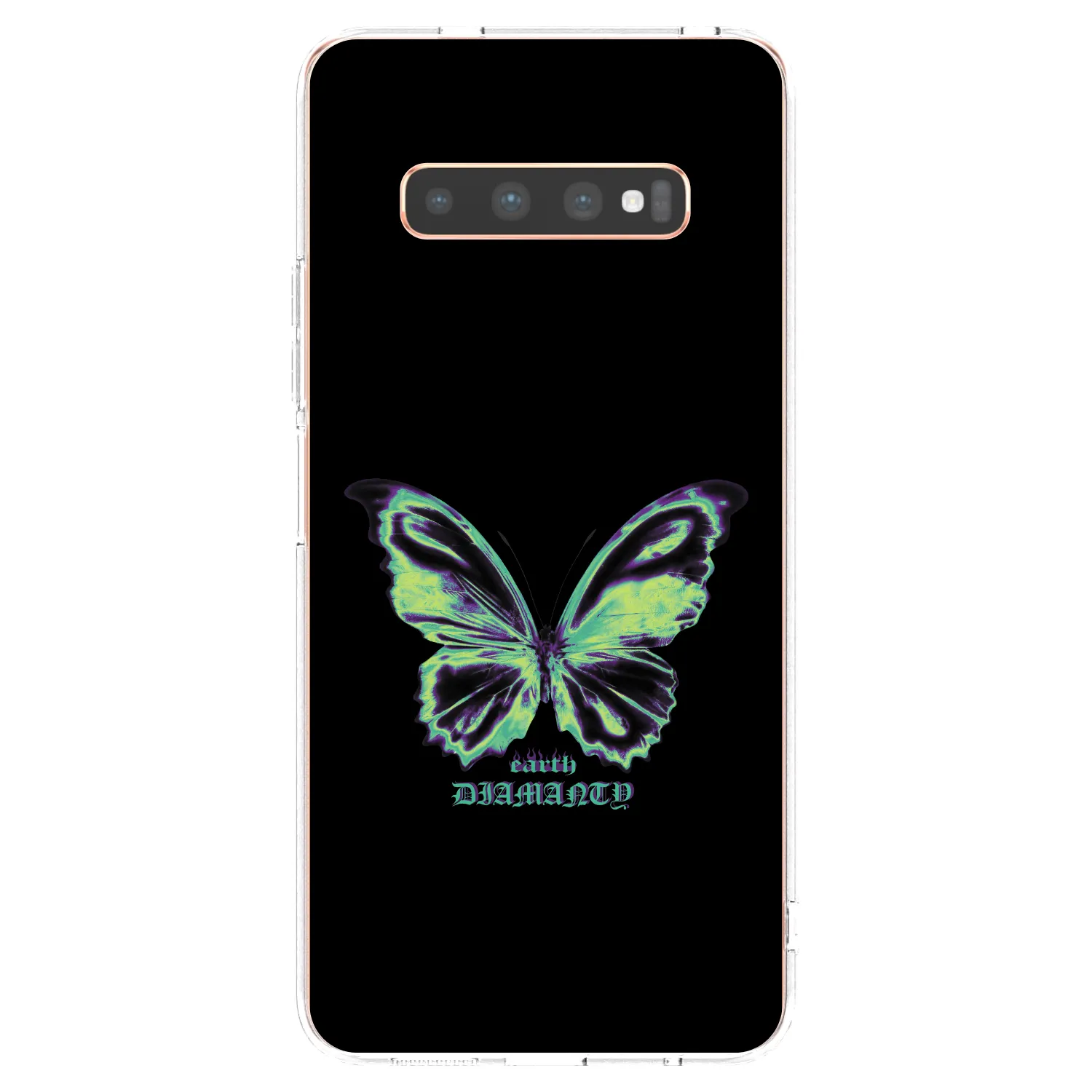 Picasee Samsung Galaxy S10 Plus G975 Hülle - Transparentes Silikon - Diamanty Blue