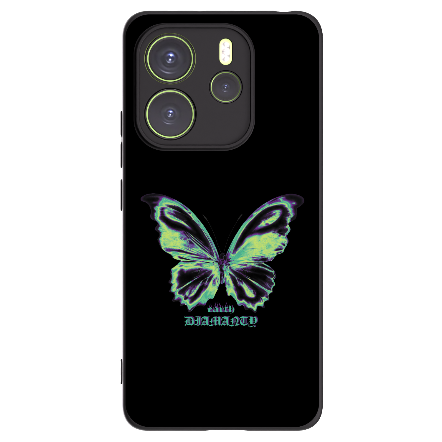 Picasee Xiaomi Redmi Note 14 4G Hülle - Schwarzes Silikon - Diamanty Blue