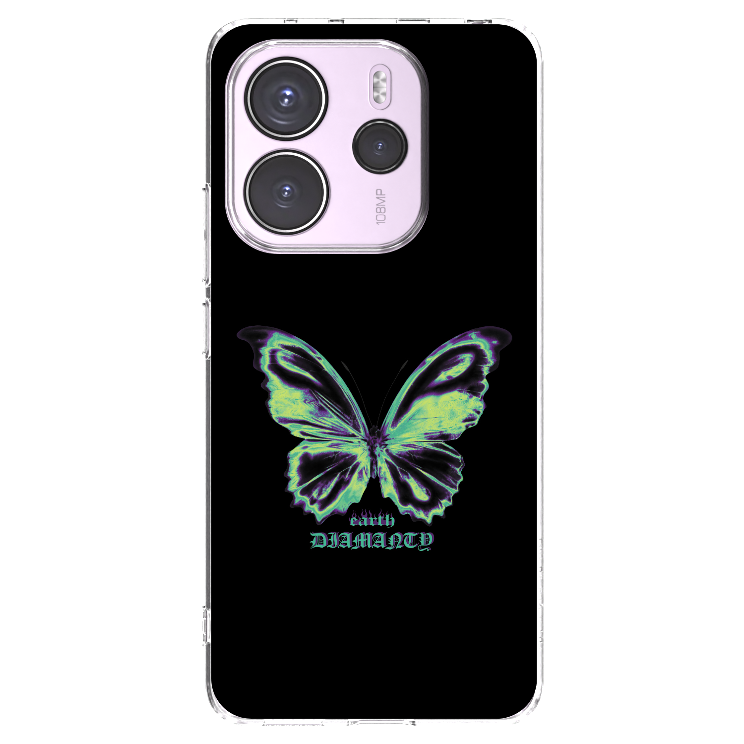 Picasee Xiaomi Redmi Note 14 4G Hülle - Transparentes Silikon - Diamanty Blue