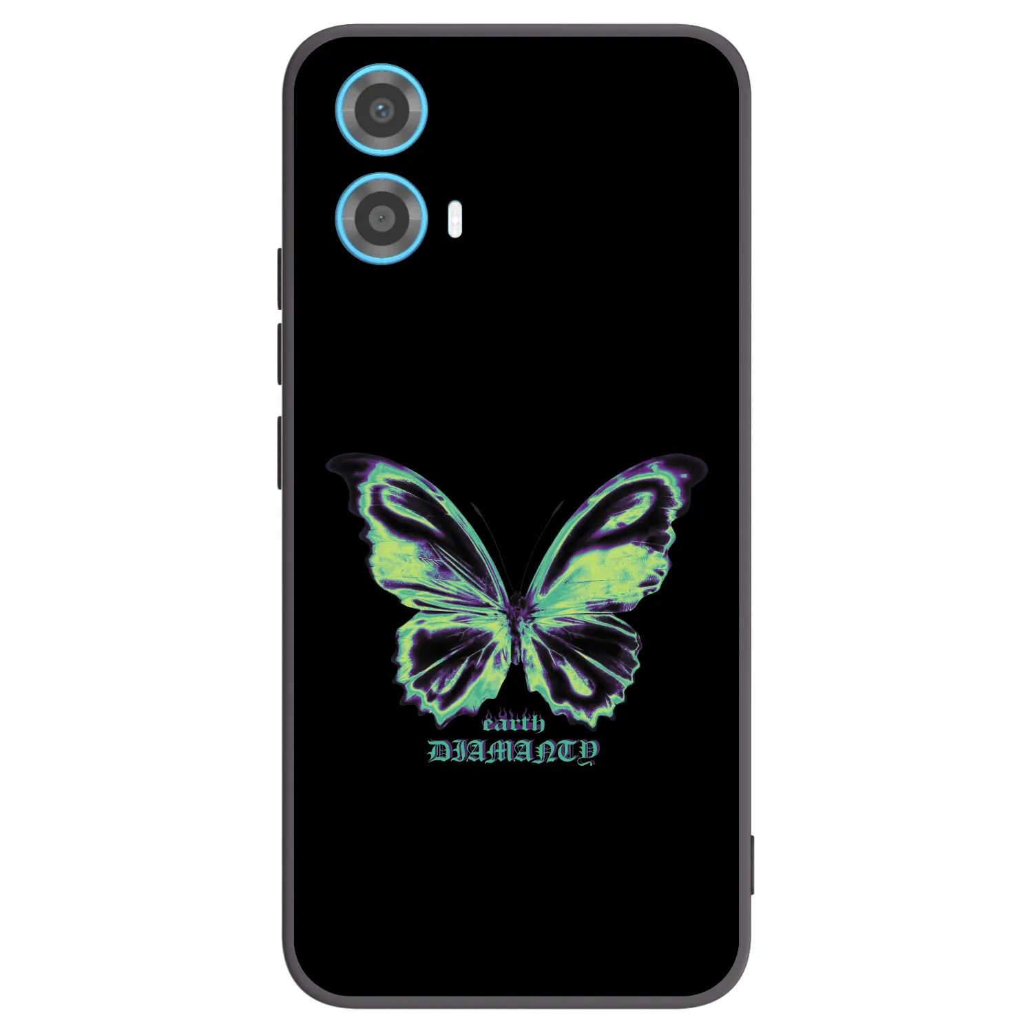Picasee Motorola Moto G34 5G Hülle - Schwarzes Silikon - Diamanty Blue