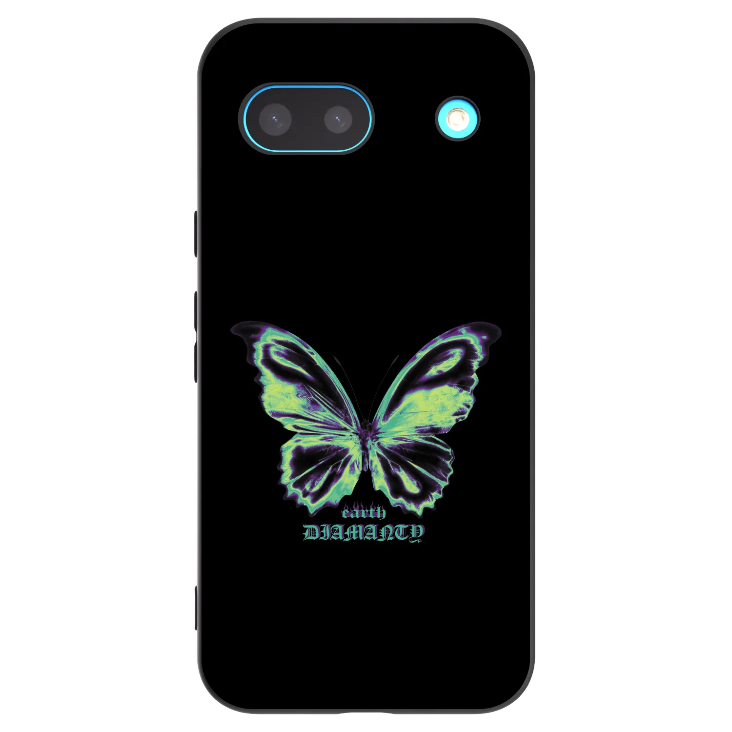 Picasee Google Pixel 8a Hülle - Schwarzes Silikon - Diamanty Blue