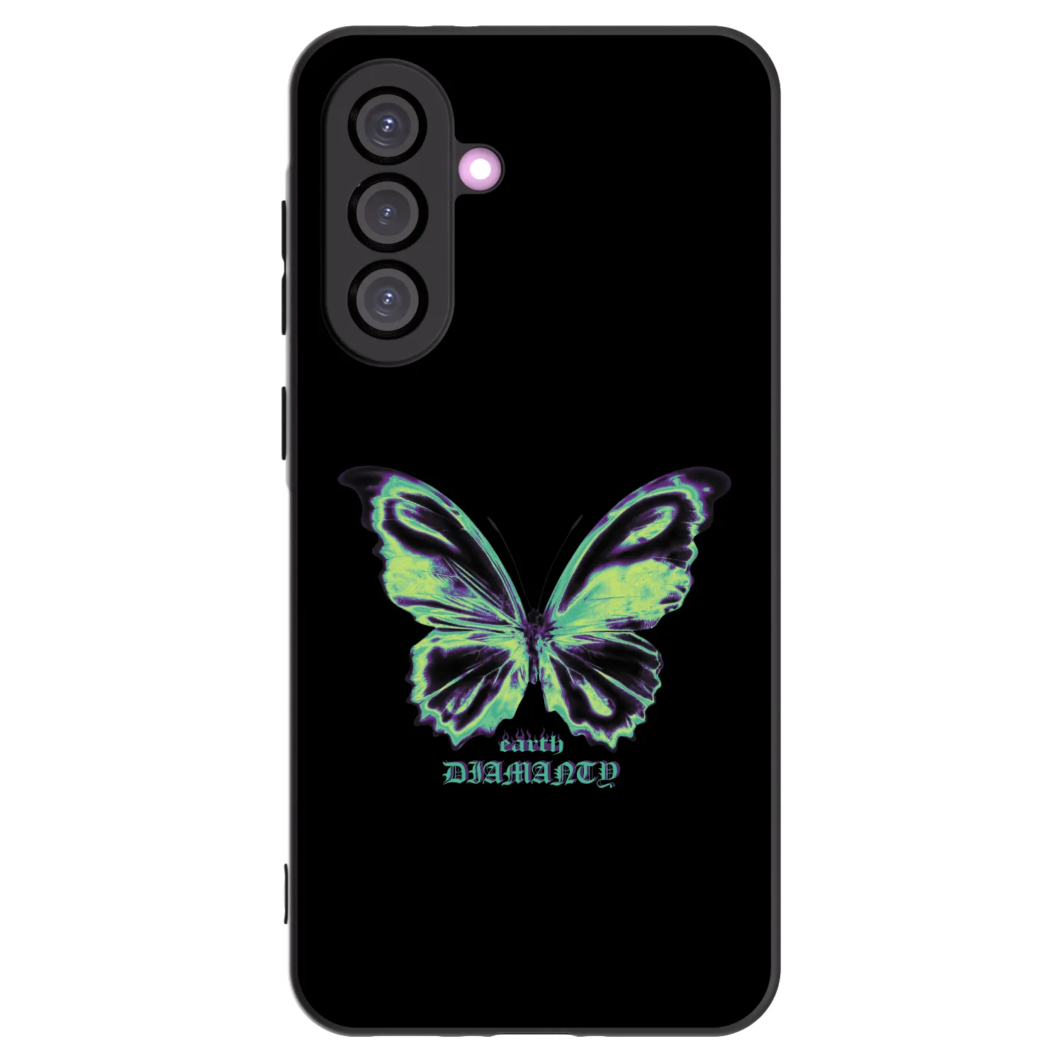 Picasee Samsung Galaxy A56 5G A566B Hülle - Schwarzes Silikon - Diamanty Blue
