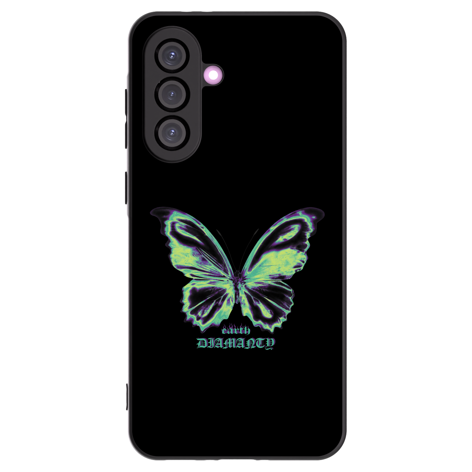 Picasee Samsung Galaxy A36 5G Hülle - Schwarzes Silikon - Diamanty Blue