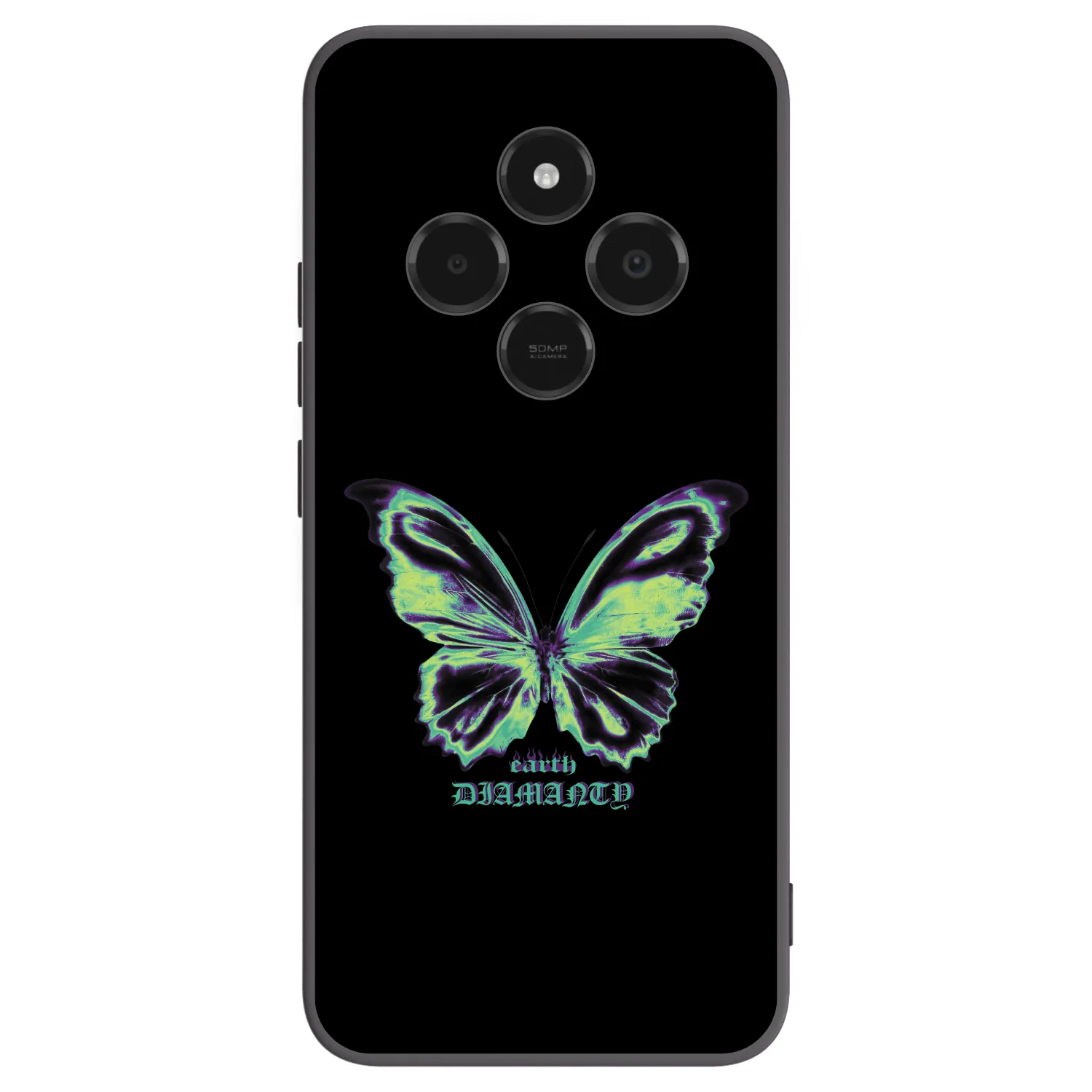 Picasee Xiaomi Poco C75 Hülle - Schwarzes Silikon - Diamanty Blue