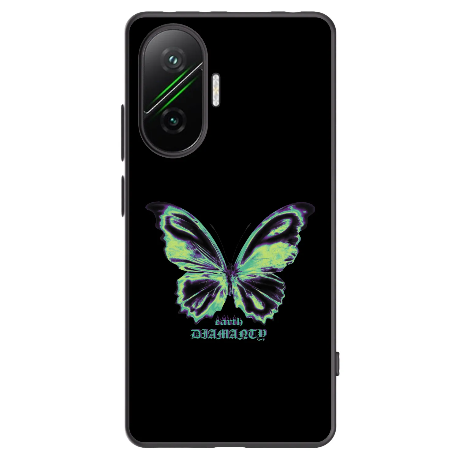 Picasee Xiaomi Poco F7 Pro 5G Hülle - Schwarzes Silikon - Diamanty Blue