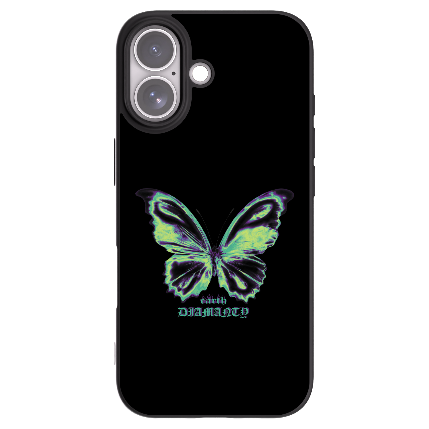 Picasee Apple iPhone 17 Hülle - Schwarzes Silikon - Diamanty Blue