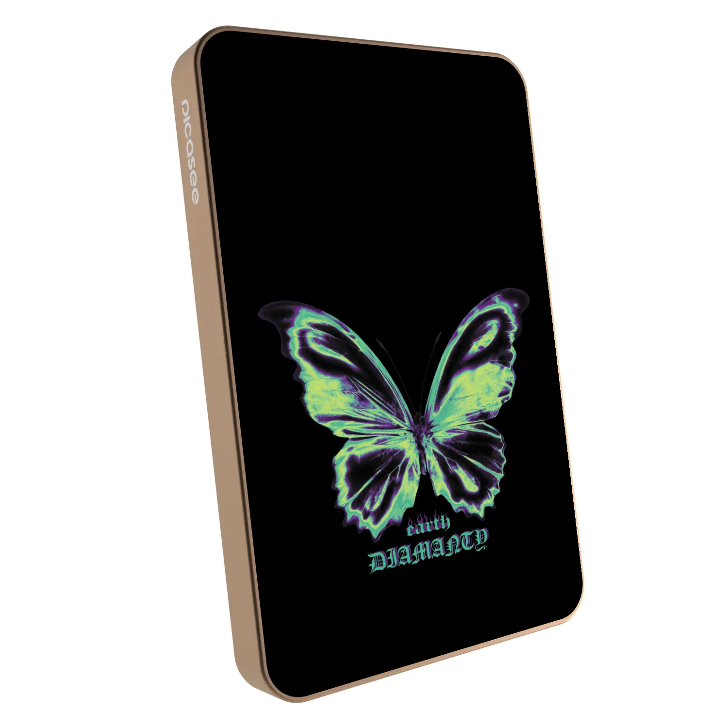 Picasee Powerbank mit MagSafe 5 000 mAh Golden - Diamanty Blue