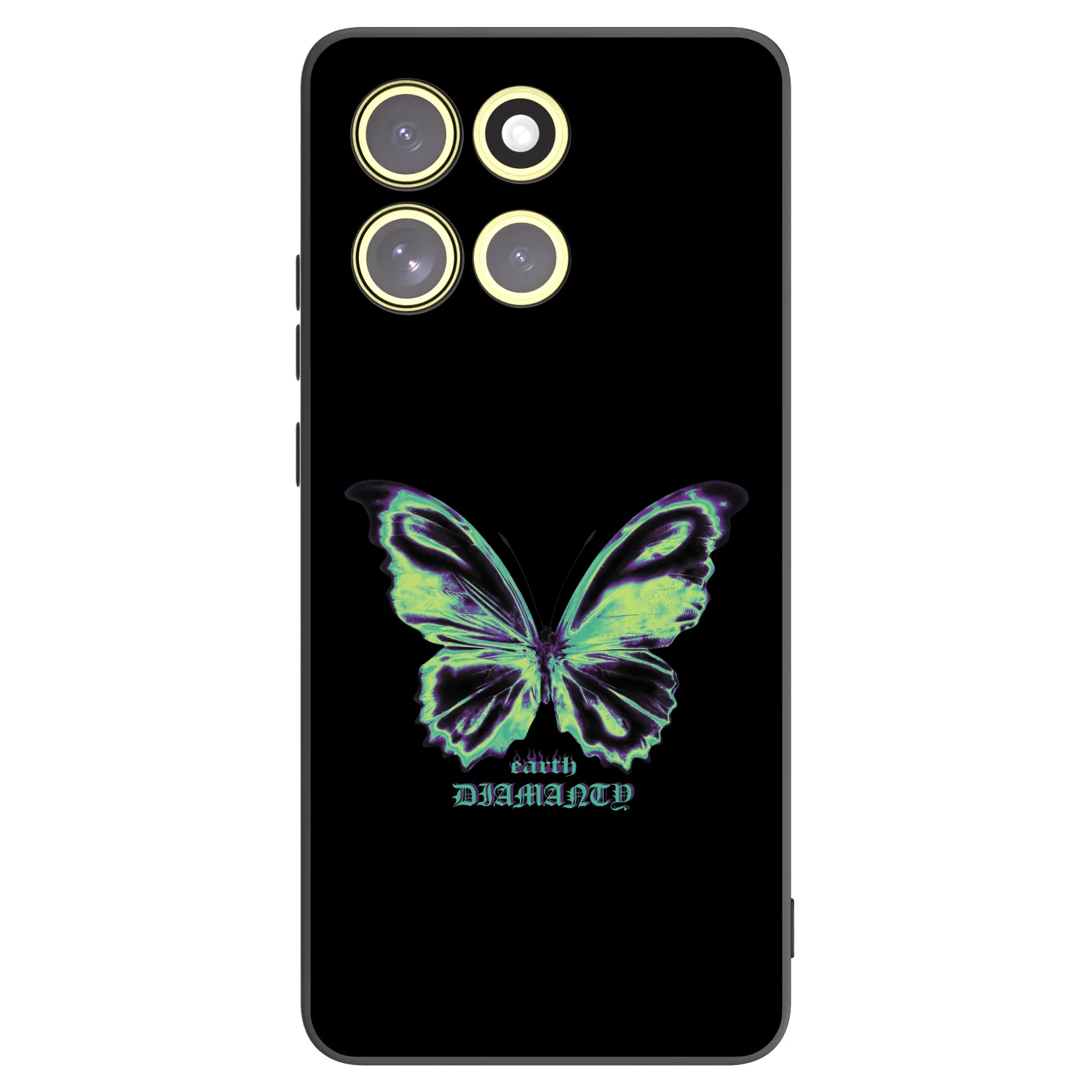 Picasee Motorola Moto G86 5G Hülle - Schwarzes Silikon - Diamanty Blue