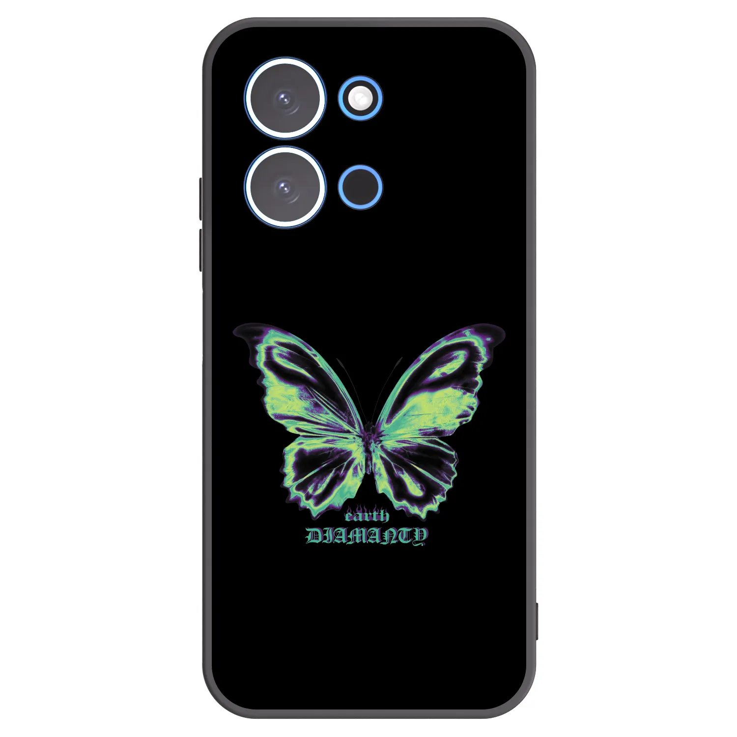 Picasee Xiaomi Redmi 15C 4G Hülle - Schwarzes Silikon - Diamanty Blue