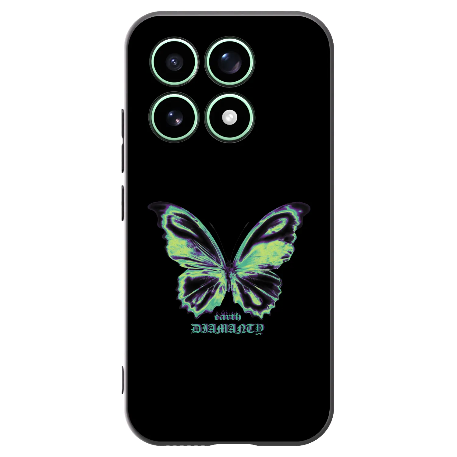 Picasee Xiaomi 17 Hülle - Schwarzes Silikon - Diamanty Blue